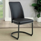 Saskia Dark Gray/Black Side Chair from Furniture of America - Luna Furniture