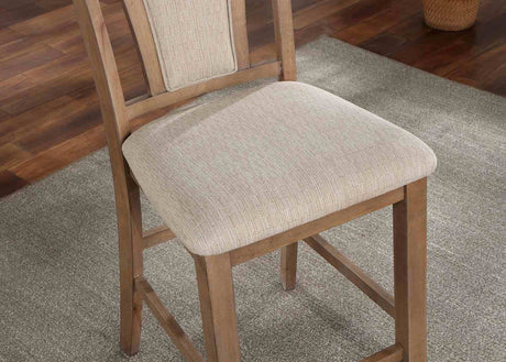 Upminster Natural Tone 7-Piece Counter Hight Set from Furniture of America - Luna Furniture