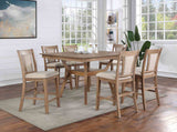 Upminster Natural Tone 7 Pc Counter Ht Table Set from Furniture of America - Luna Furniture
