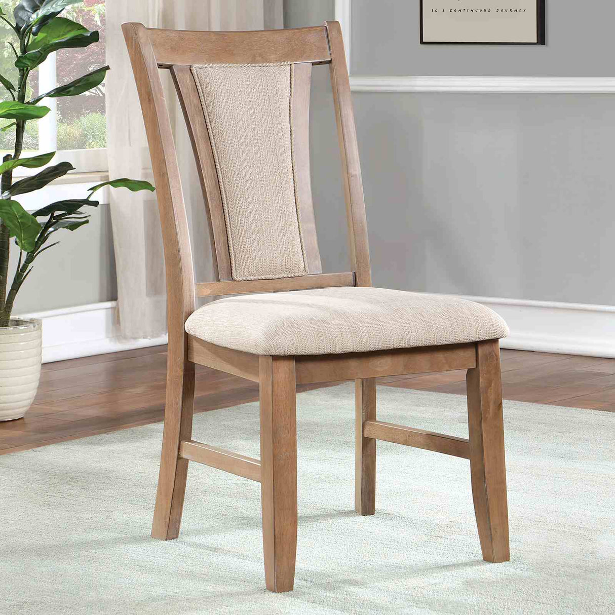 Upminster Natural Tone 7 Pc Dining Table Set from Furniture of America - Luna Furniture