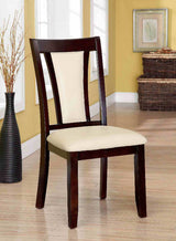 Brent Dark Cherry/Ivory 7 Pc Dining Table Set from Furniture of America - Luna Furniture