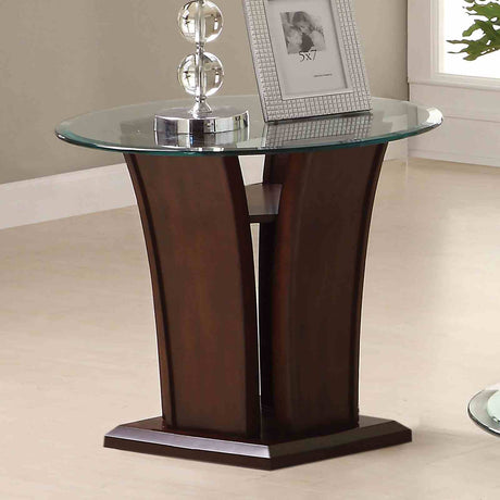 Manhattan Brown Cherry End Table from Furniture of America - Luna Furniture