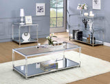 Ludvig Chrome/Clear Coffee Table from Furniture of America - Luna Furniture
