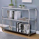 Ludvig Chrome/Clear Sofa Table from Furniture of America - Luna Furniture