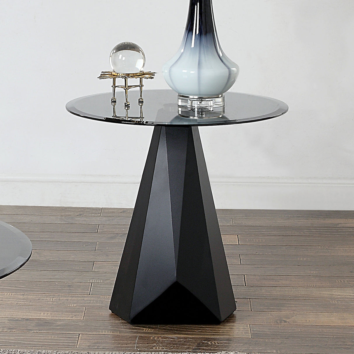 Bishop Black/Gray End Table from Furniture of America - Luna Furniture