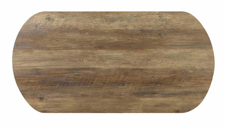 Olbia Rustic Oak/Sand Black 3 Pc. Table Set from Furniture of America - Luna Furniture