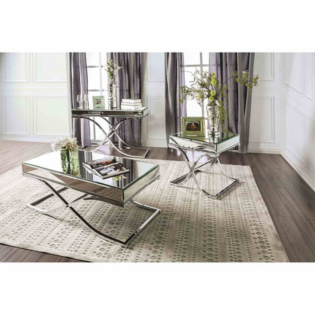 Sundance Chrome Coffee Table from Furniture of America - Luna Furniture