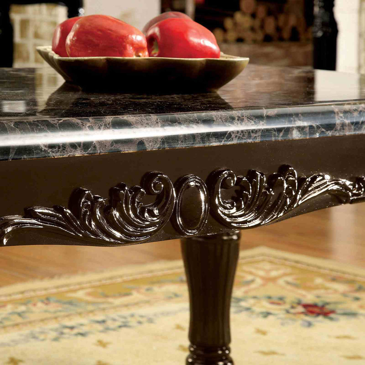 Brampton Espresso/Black Sofa Table from Furniture of America - Luna Furniture