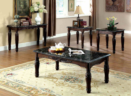 Brampton Espresso/Black Sofa Table from Furniture of America - Luna Furniture