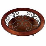 May Brown Cherry Coffee Table from Furniture of America - Luna Furniture