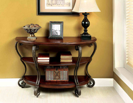 May Brown Cherry Sofa Table from Furniture of America - Luna Furniture