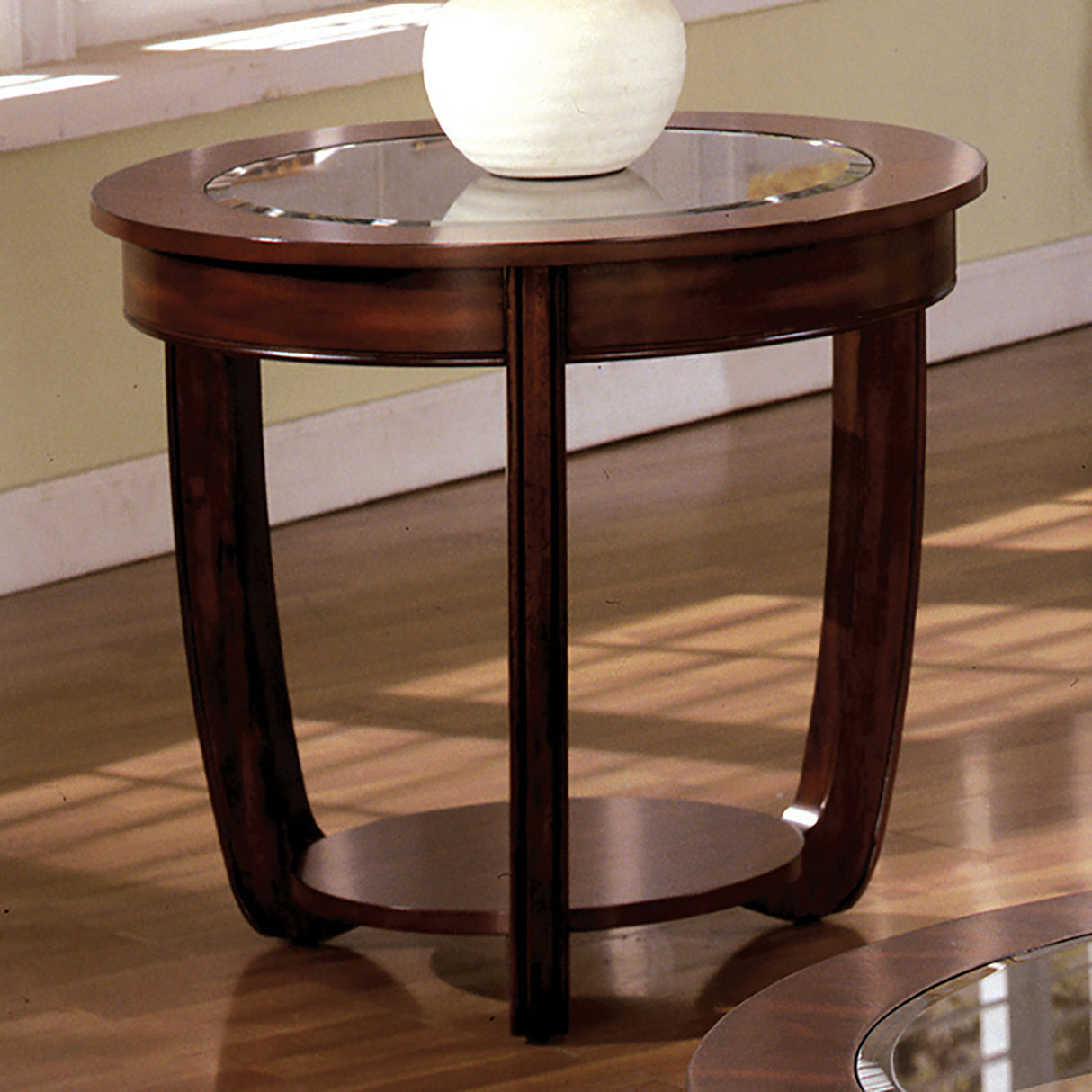 Crystal Falls Dark Cherry End Table from Furniture of America - Luna Furniture