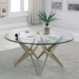 Alvise Champagne Coffee Table from Furniture of America - Luna Furniture