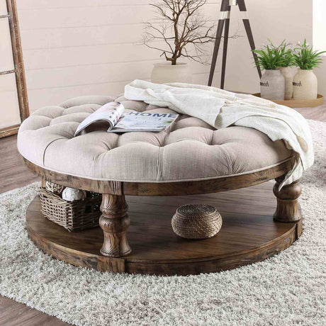 Mika Antique Oak Coffee Table from Furniture of America - Luna Furniture
