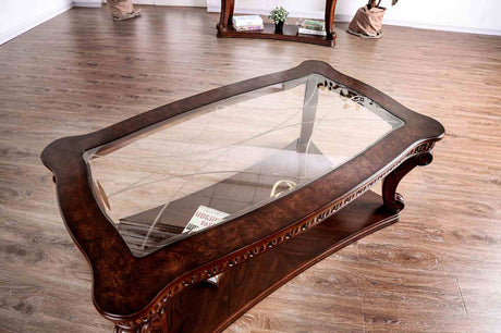 Walworth Dark Oak Coffee Table from Furniture of America - Luna Furniture