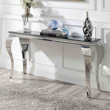 Wetzikon Black/Silver Sofa Table from Furniture of America - Luna Furniture