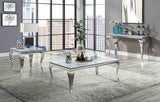 Wetzikon White/Silver End Table from Furniture of America - Luna Furniture