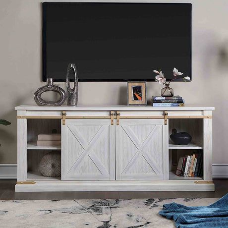 Borrego Antique White TV Console from Furniture of America - Luna Furniture