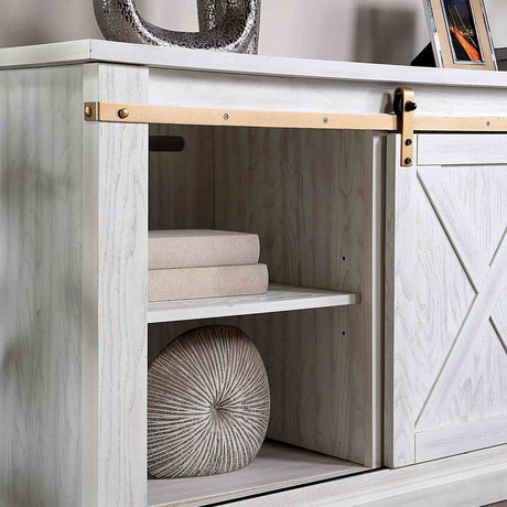 Borrego Antique White TV Console from Furniture of America - Luna Furniture