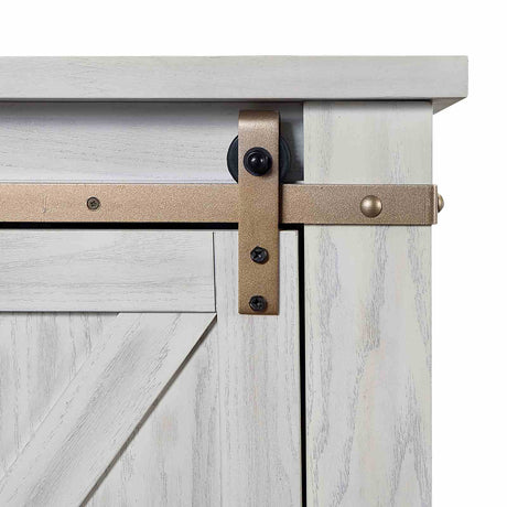 Borrego Antique White TV Console from Furniture of America - Luna Furniture