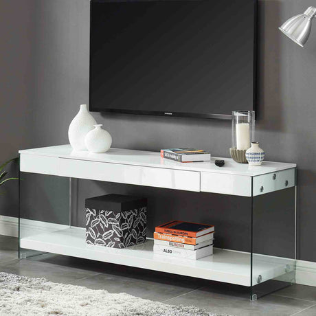 Sabugal White 60" TV Stand from Furniture of America - Luna Furniture