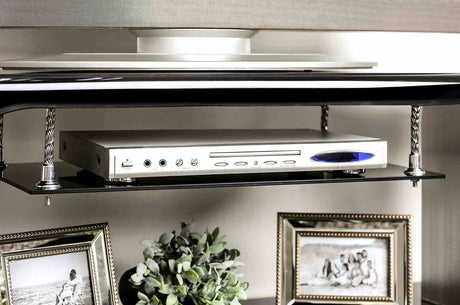 Dietrich Black 60" TV Console from Furniture of America - Luna Furniture