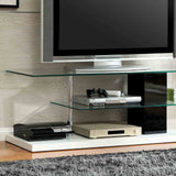 Neapoli Black/White TV Console from Furniture of America - Luna Furniture