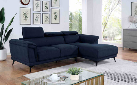 Napanee Navy Sectional from Furniture of America - Luna Furniture