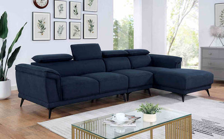 Napanee Navy Sectional from Furniture of America - Luna Furniture