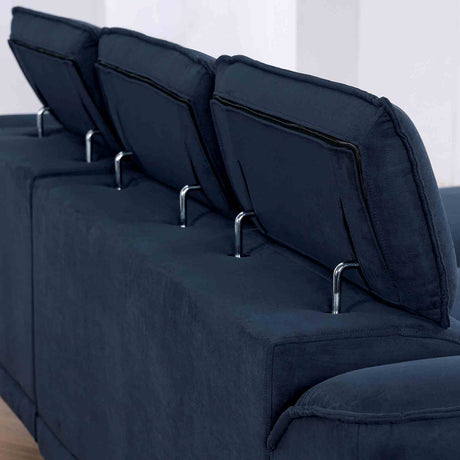 Napanee Navy Sectional from Furniture of America - Luna Furniture
