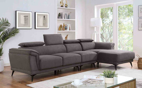 Napanee Dark Gray Sectional from Furniture of America - Luna Furniture