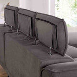 Napanee Dark Gray Sectional from Furniture of America - Luna Furniture