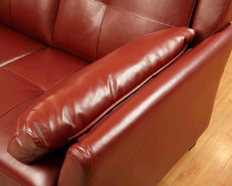 Peever Mahogany Red Sectional from Furniture of America - Luna Furniture