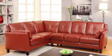 Peever Mahogany Red Sectional from Furniture of America - Luna Furniture