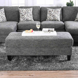 Lowry Gray Ottoman ***DISABLED 5/19 from Furniture of America - Luna Furniture