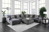 Kaylee Gray U-Sectional with Left Chaise from Furniture of America - Luna Furniture