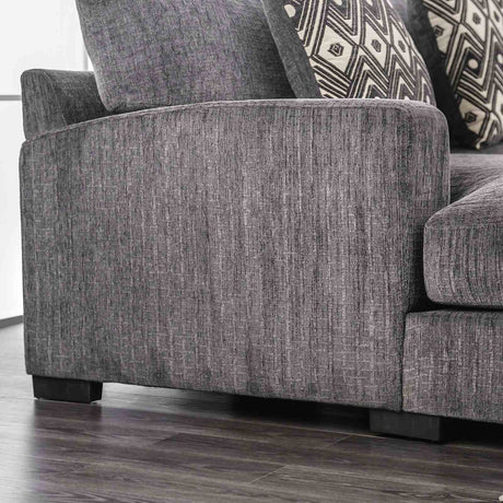 Kaylee Gray L-Sectional w/ Left Chaise from Furniture of America - Luna Furniture