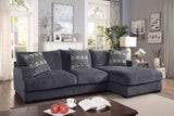 Kaylee Gray L-Sectional w/ Right Chaise from Furniture of America - Luna Furniture