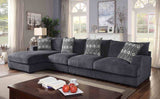 Kaylee Gray Large L-Sectional w/ Left Chaise from Furniture of America - Luna Furniture