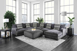 Kaylee Gray U-Sectional with Right Chaise from Furniture of America - Luna Furniture