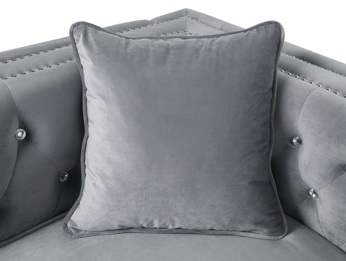 Amie Gray Sectional from Furniture of America - Luna Furniture