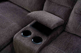 Zuben Dark Gray Sectional from Furniture of America - Luna Furniture