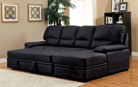 Alcester Graphite Sectional from Furniture of America - Luna Furniture