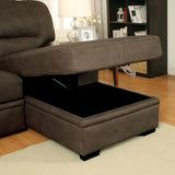Alcester Ash Brown Sectional from Furniture of America - Luna Furniture