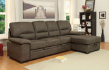 Alcester Ash Brown Sectional from Furniture of America - Luna Furniture