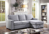 Ines Gray Sectional from Furniture of America - Luna Furniture