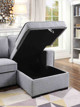 Ines Gray Sectional from Furniture of America - Luna Furniture