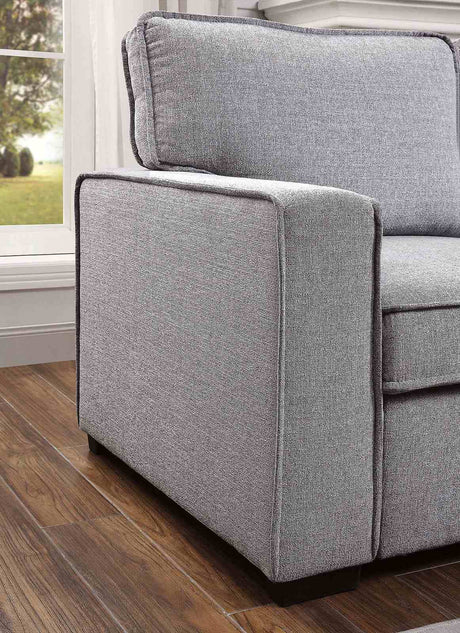 Ines Gray Sectional from Furniture of America - Luna Furniture