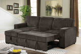 Ines Dark Gray Sectional from Furniture of America - Luna Furniture