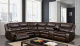 GATRIA Brown Sectional from Furniture of America - Luna Furniture